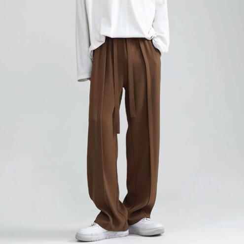 メンズカジュアルスーツ メンズワイドパンツ　ゆったりスラックス