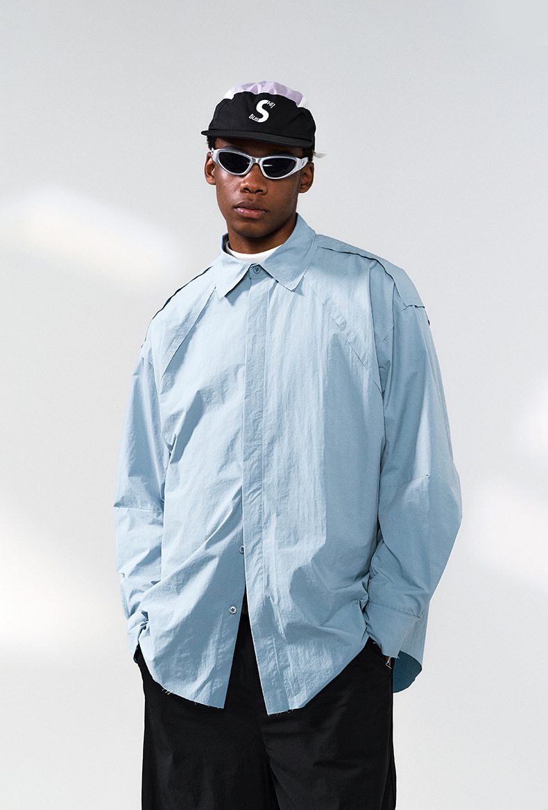 メンズカジュアルスーツ メンズ速乾長袖シャツ カジュアルスーツインナー 全三色