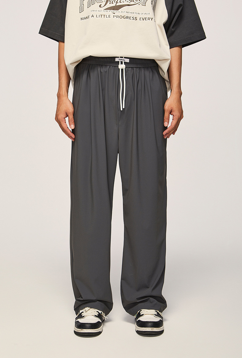 メンズカジュアルスーツ メンズ速乾ワイドパンツ 清涼感抜群春夏用スラックス