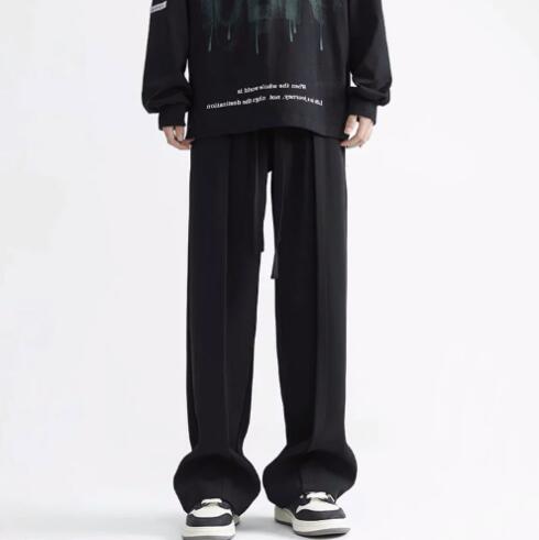 メンズカジュアルスーツ メンズワイドパンツ　ゆったりスラックス