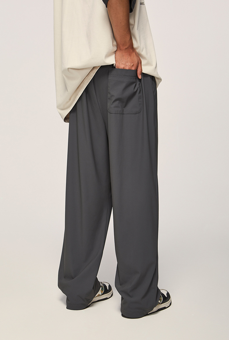 メンズカジュアルスーツ メンズ速乾ワイドパンツ 清涼感抜群春夏用スラックス