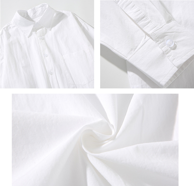 メンズカジュアルスーツ 無地長袖シャツ 全3色 春秋対応