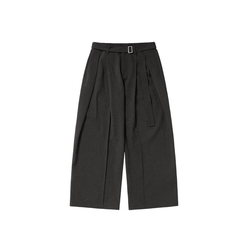 メンズカジュアルスーツ メンズ ワイドパンツ ベルト付き 秋冬 全3色