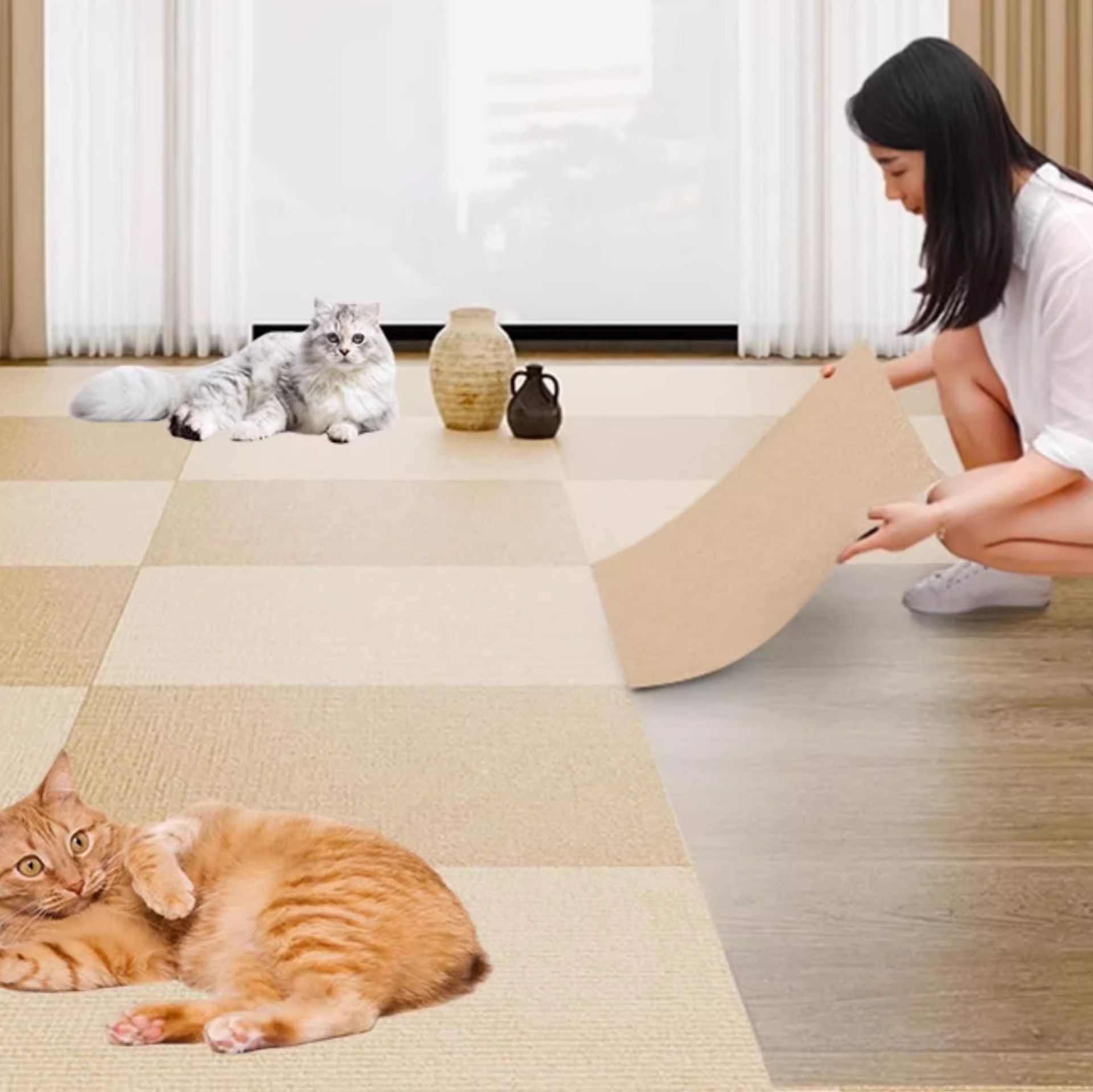 ペットマット やさしい肌触り 猫の憩いマット