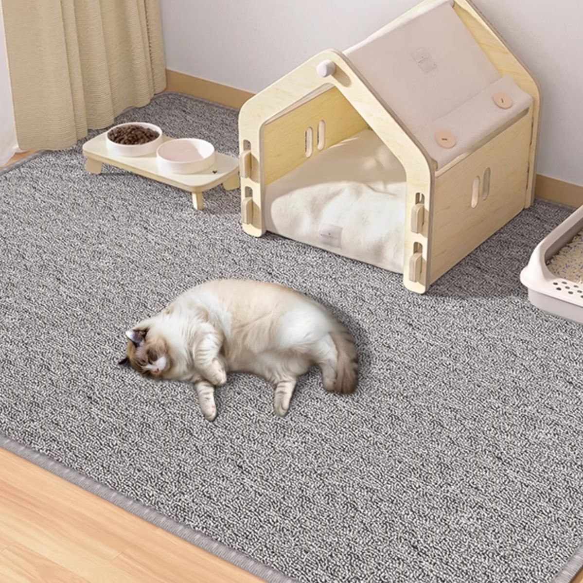 ペットマット もふもふ猫の楽園ラグマット