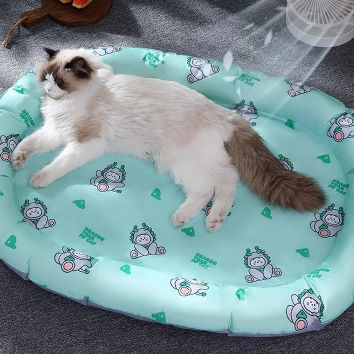 ペットマット ねこ楽園オーバルマット