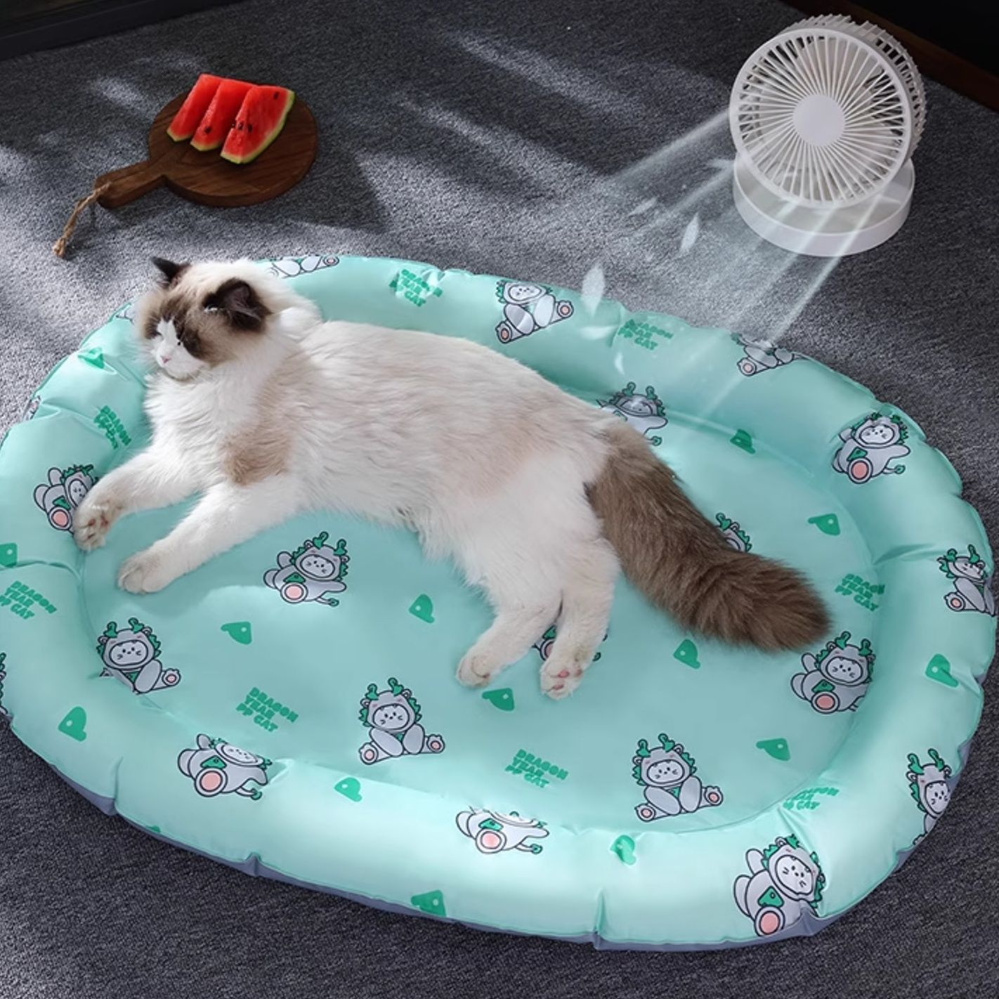 ペットマット ねこ楽園オーバルマット