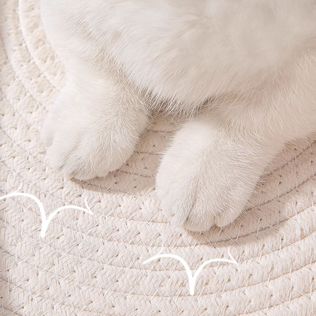ペットマット ねこのおうち 縄編みバスケット