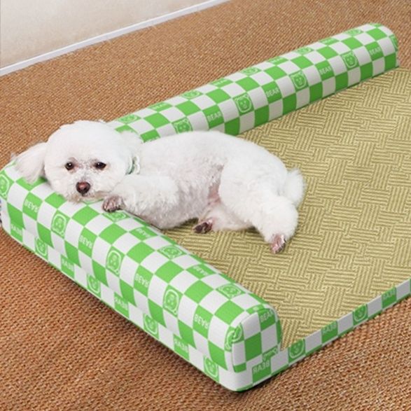 ペットマット 涼やか藤編み犬用リラックスベッド