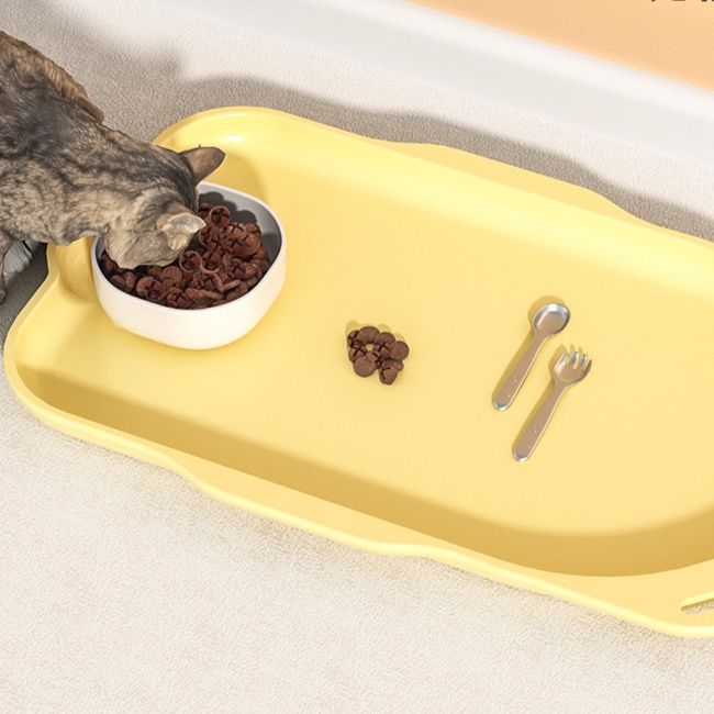 ペットマット 食品級素材使用食事こぼれ防止猫用給餌台マット