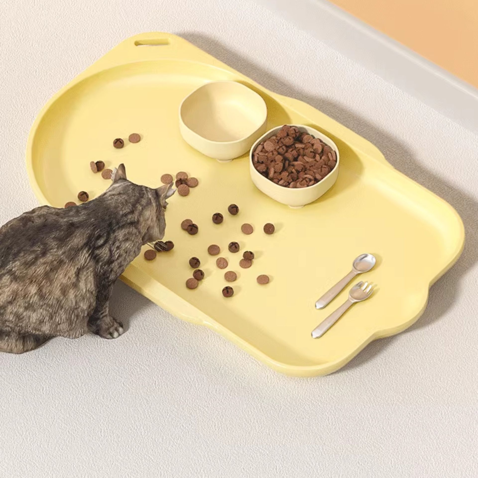 ペットマット 食品級素材使用食事こぼれ防止猫用給餌台マット
