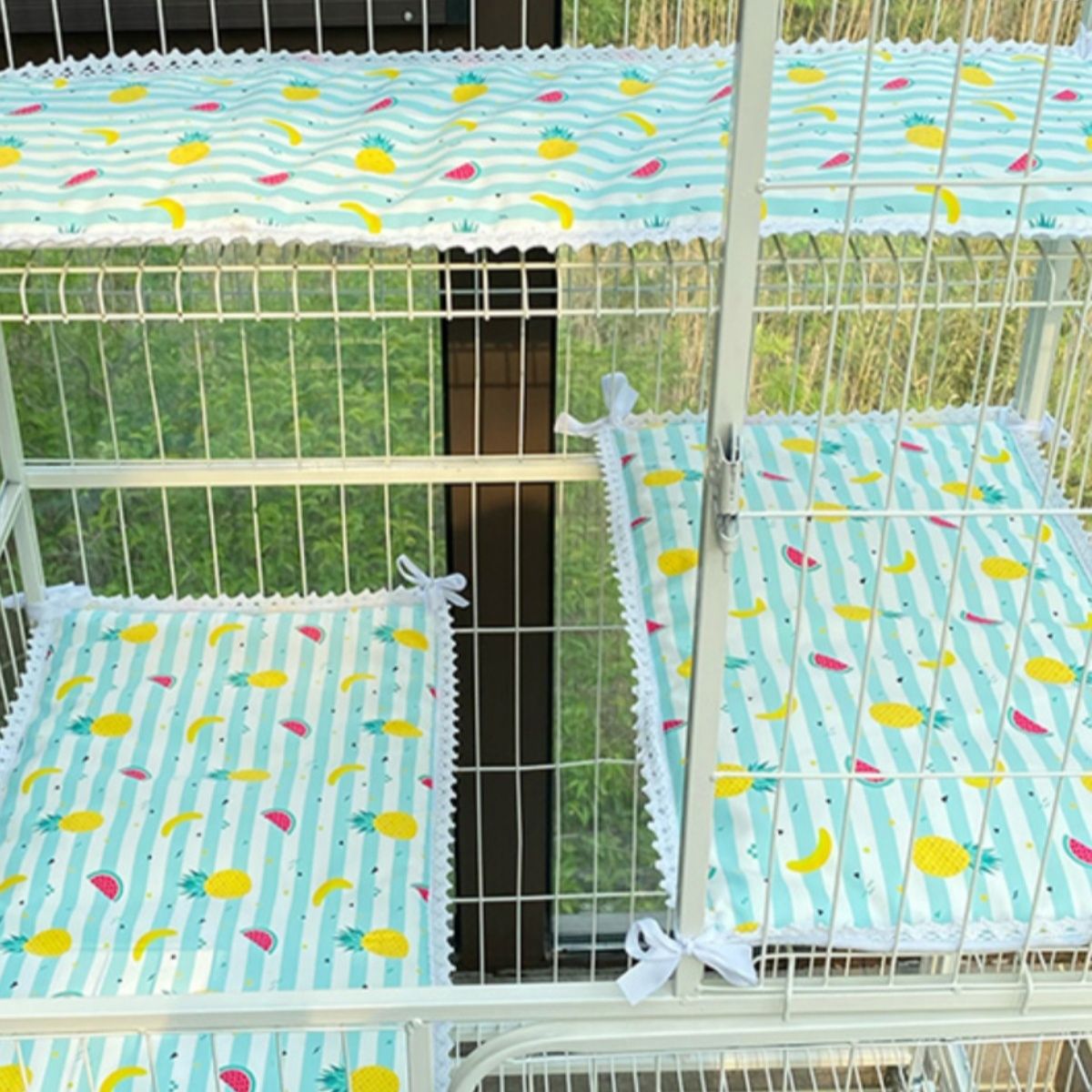 ペットマット 南国果物柄涼感猫用敷物