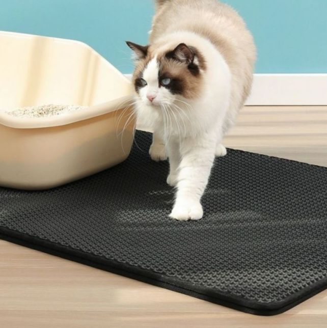 ペットマット 二重構造猫砂キャッチマット滑り止め付き