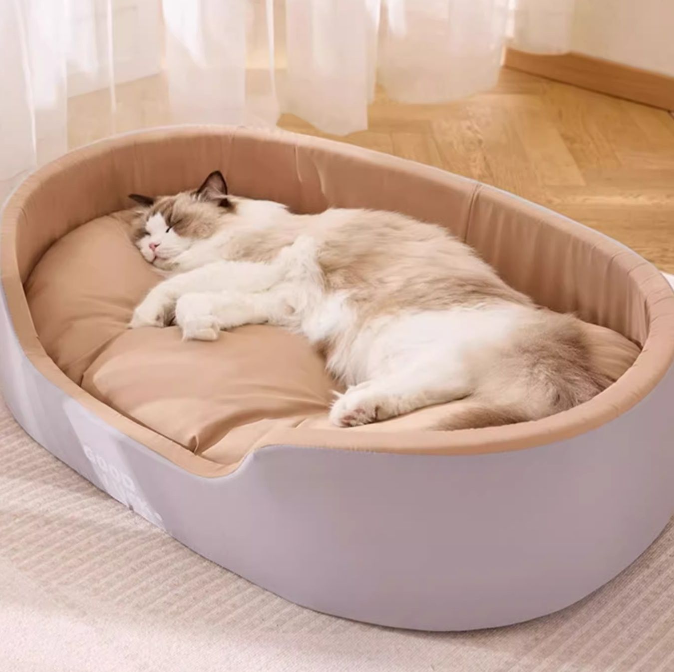 ペットマット ふわふわ包み込み型猫用安眠ベッド