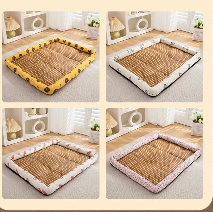 ペットマット 猫用 涼感竹編織ひんやりマット