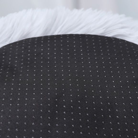 ペットマット 犬猫兼用 ふわふわ長毛円形包み込みペットベッド