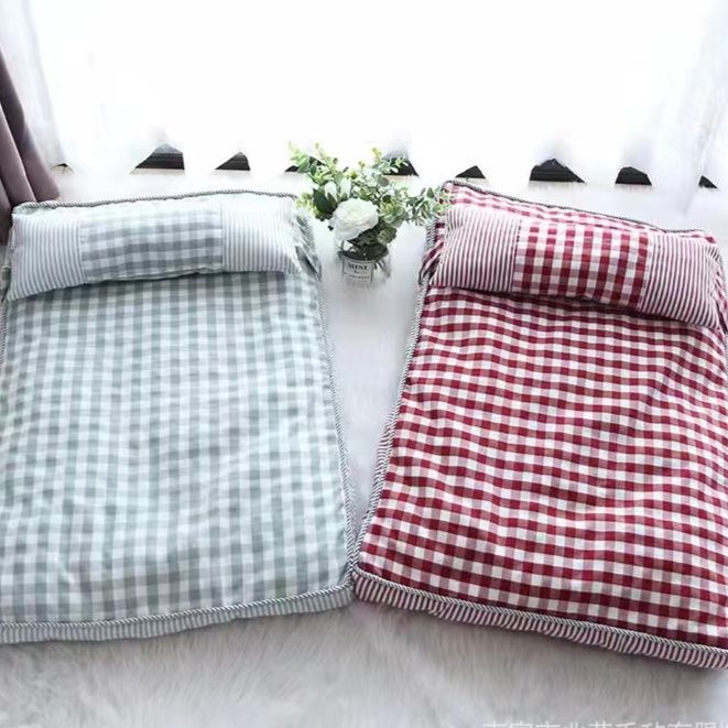 ペットマット 猫用 ふんわりチェック柄寝床マット