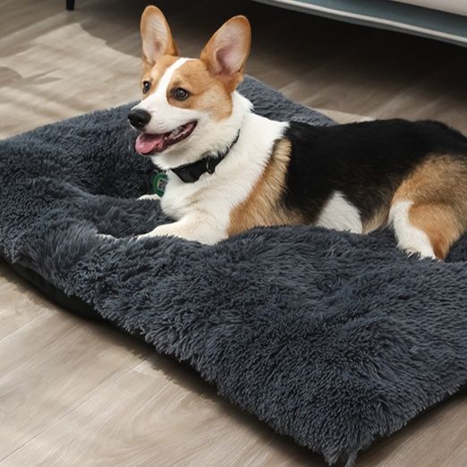 ペットマット 犬用 ふわふわ長毛無圧迫休息マット