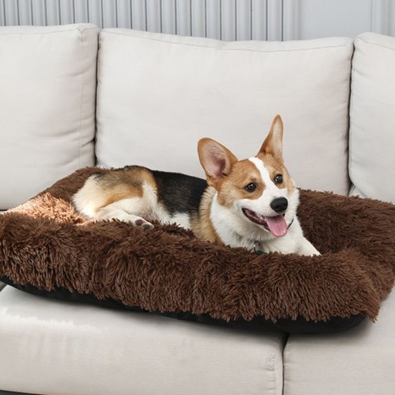 ペットマット 犬用 ふわふわ長毛無圧迫休息マット