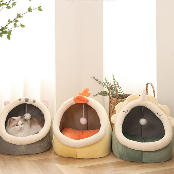 ペットマット 猫用 動物モチーフドーム型マット