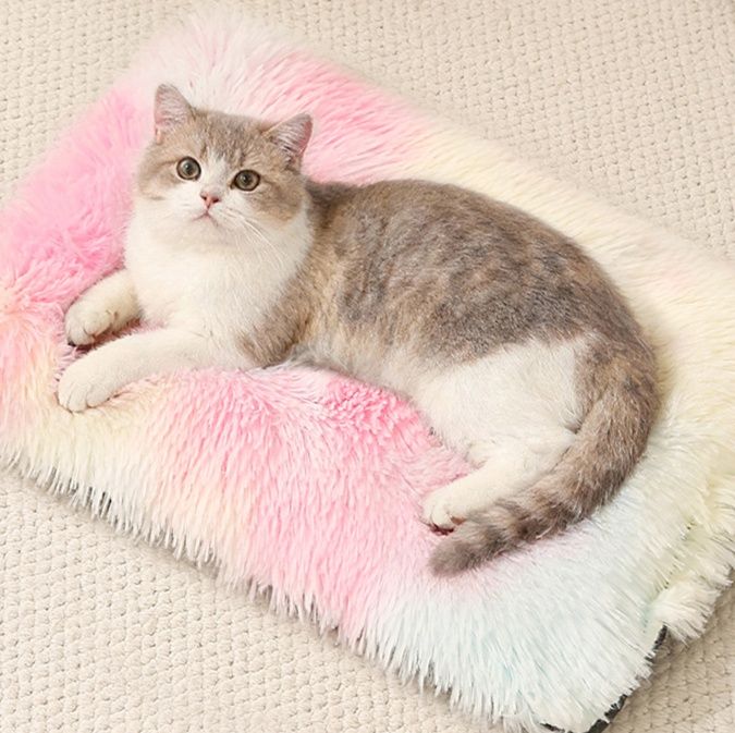 ペットマット 犬猫兼用 ふわふわ長毛仕上げ快適休息ペットマット