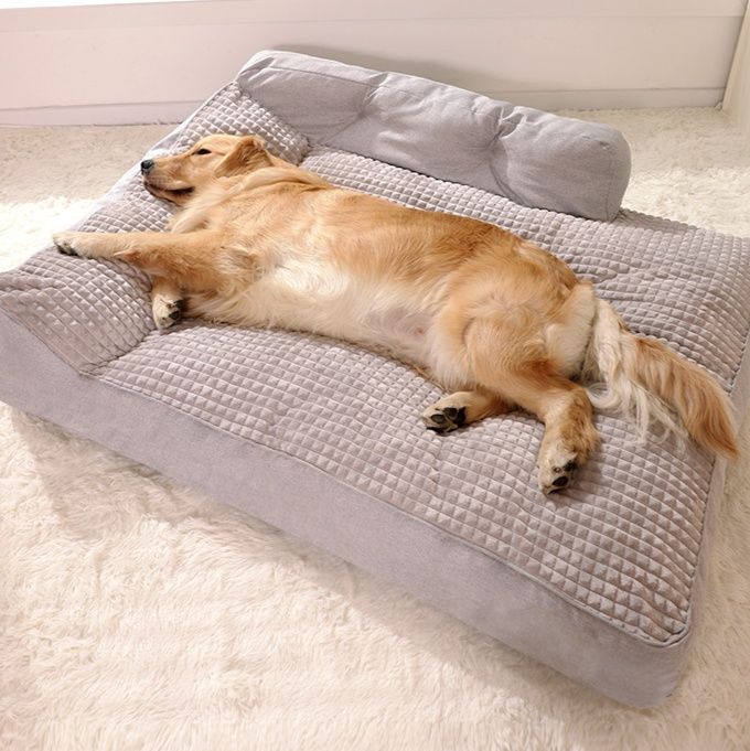 ペットマット 犬用 枕付き防水防滑マット