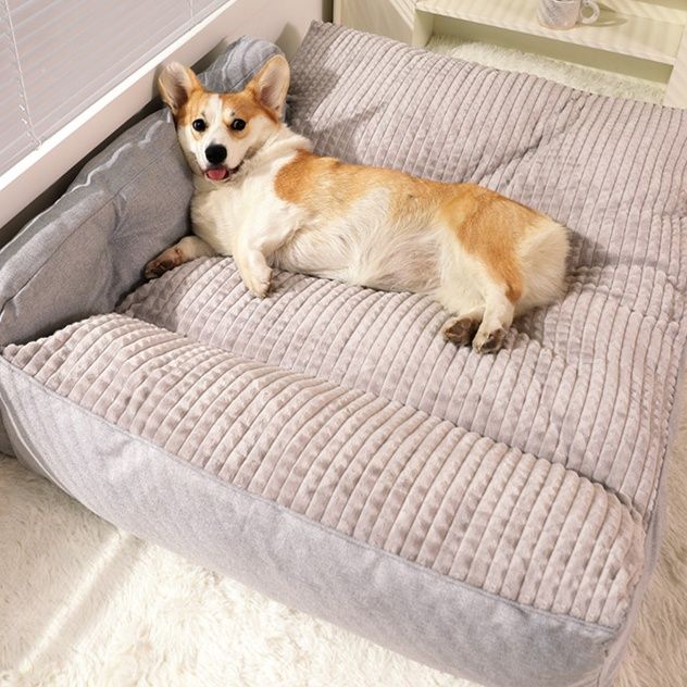 ペットマット 犬用 枕付き防水防滑マット