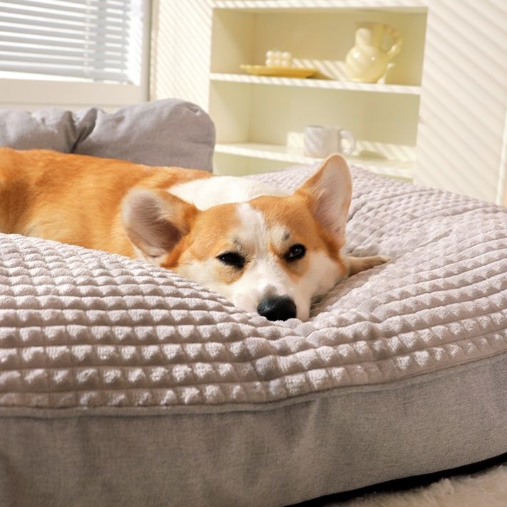 ペットマット 犬用 枕付き防水防滑マット