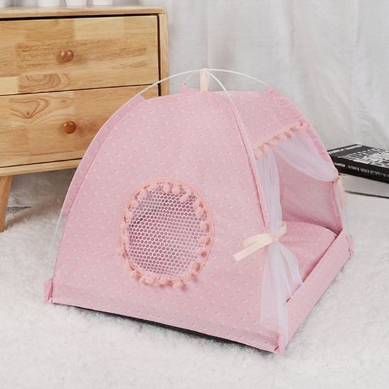 ペットマット 可愛いお姫様ドーム型猫用ハウス付きペットマット