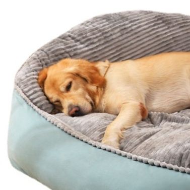 ペットマット ふかふか畝織り生地の高反発大型犬用ベッドマット