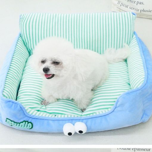 ペットマット 可愛い目玉付きソファ型ふかふか犬用ベッド