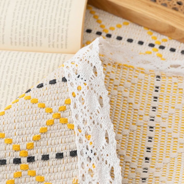 ペットマット 北欧風チェック柄編み込み猫用ペットマット