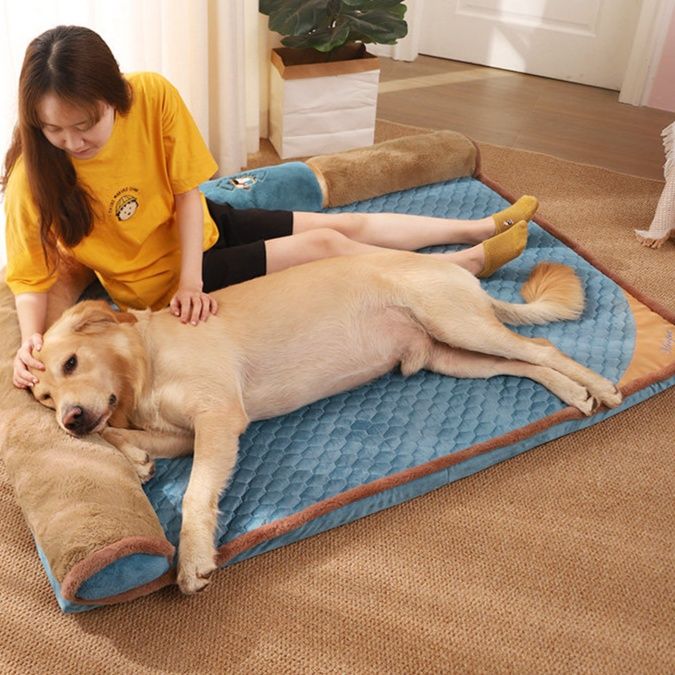 ペットマット 両面枕頭沙発ペットマット犬用快適ふわふわ大型犬対応