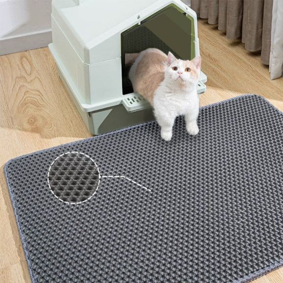 ペットマット 二重構造猫砂キャッチマット猫用トイレ周り清潔敷物