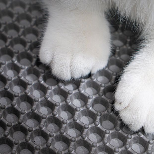 ペットマット 二重構造猫砂キャッチマット猫用トイレ周り清潔敷物