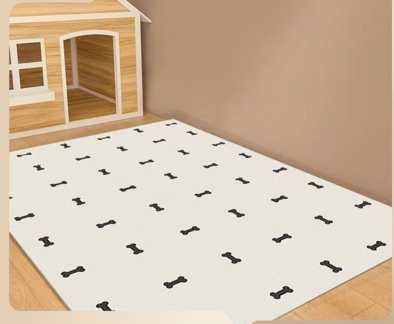  可愛い骨柄と星柄のリバーシブル犬用ペットマット