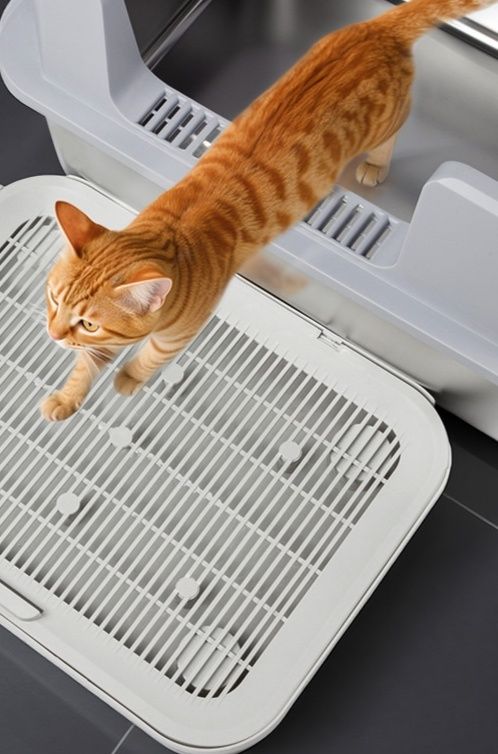 ペットマット 猫用二層構造砂こぼれ防止トレーマット