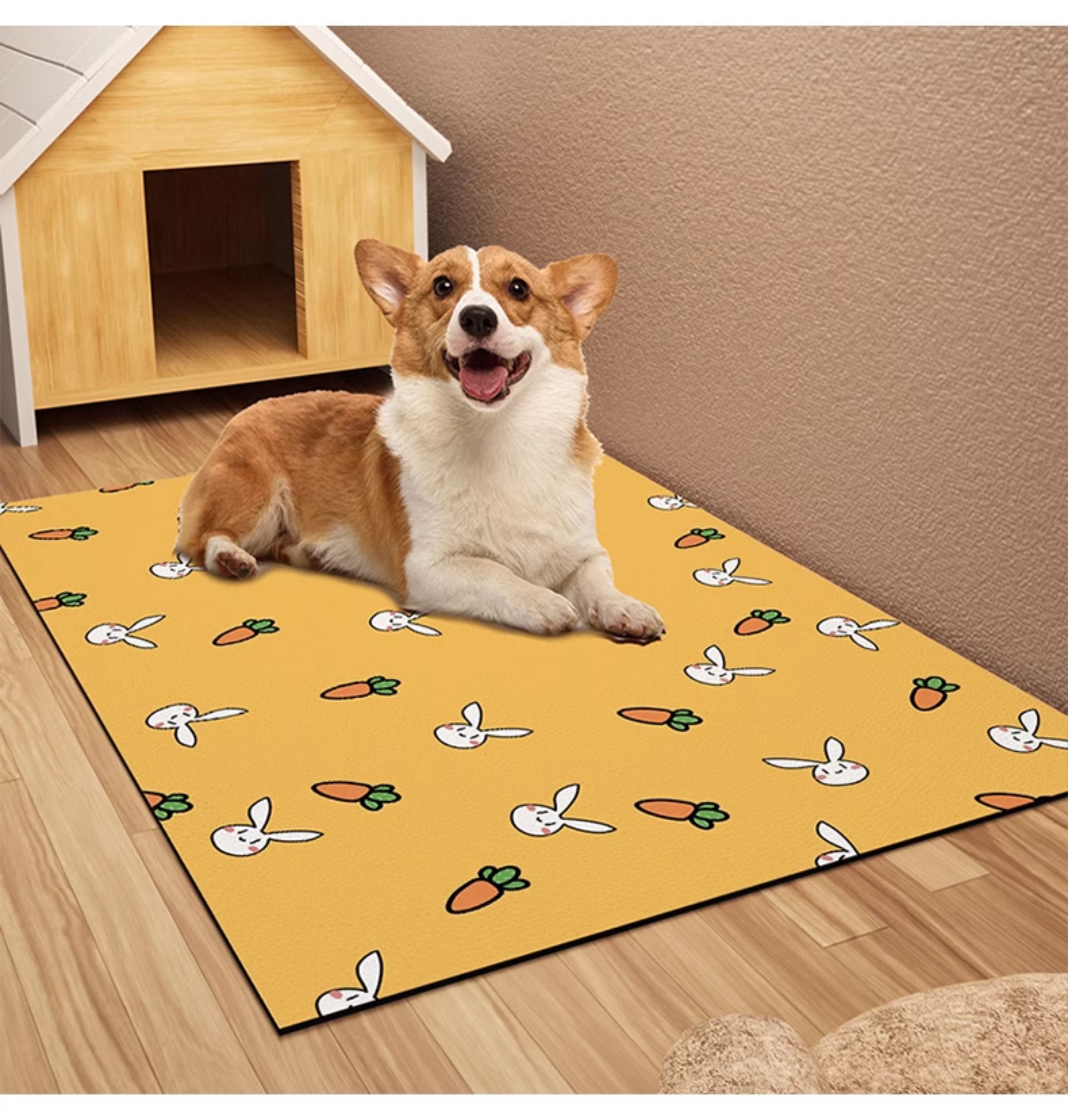 ペットマット うさぎとにんじんの癒しマット