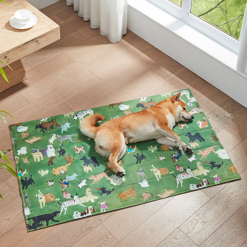 ペットマット いろいろな犬柄プリント快適