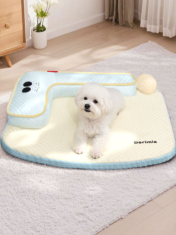 ペットマット 愛犬専用ふわもこ枕付きマット