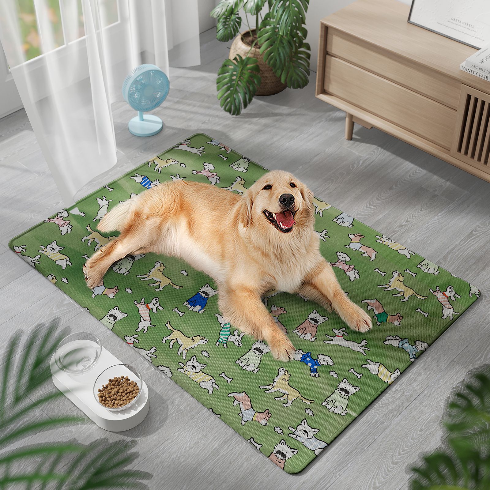 ペットマット 愛犬柄がかわいい多用途ペットマット