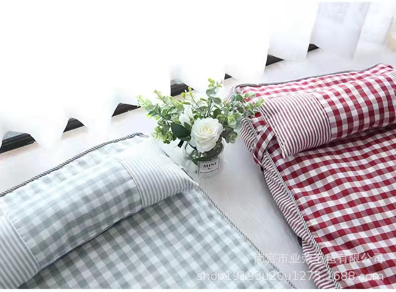 ペットマット 猫用 ふんわりチェック柄寝床マット