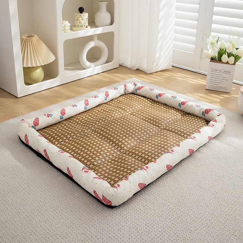 ペットマット 猫用 涼感竹編織ひんやりマット