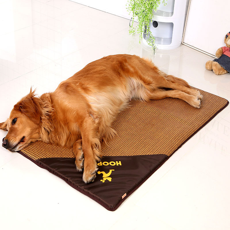 ペットマット 夏用ひんやり竹編みクールペットマット犬用