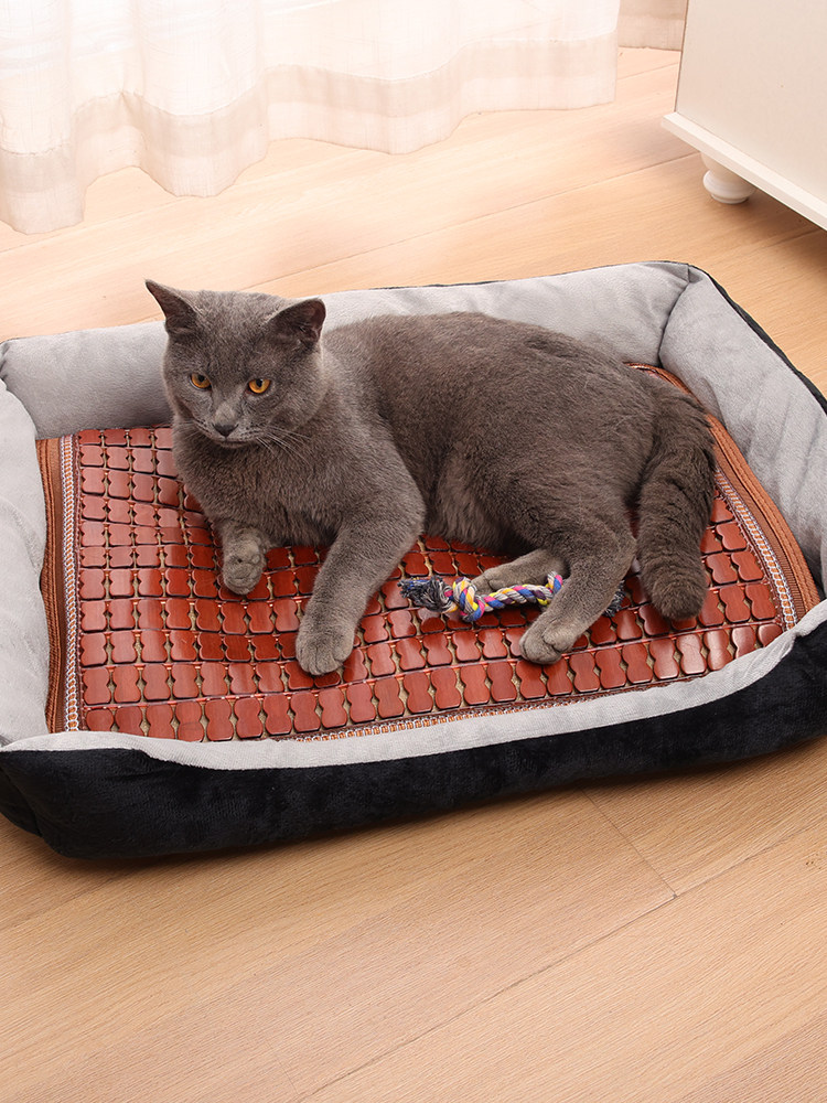 ペットマット 天然竹素材ひんやり冷感ペットマット犬猫兼用