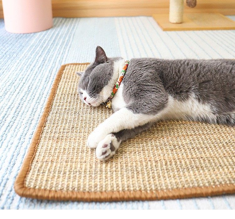 ペットマット 天然素材の爪とぎ機能付き涼感