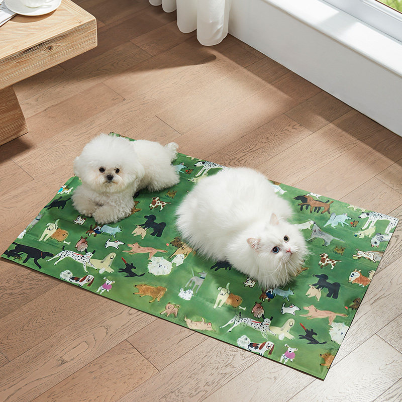 ペットマット いろいろな犬柄プリント快適