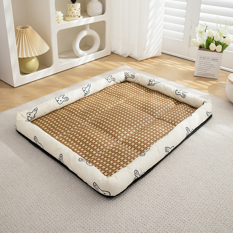 ペットマット 猫用 涼感竹編織ひんやりマット