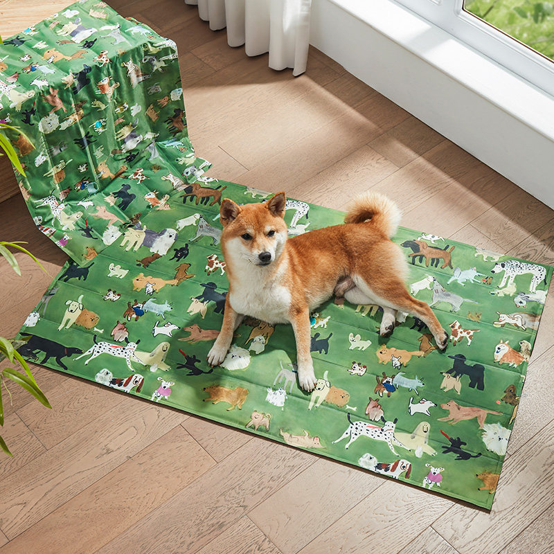 ペットマット いろいろな犬柄プリント快適