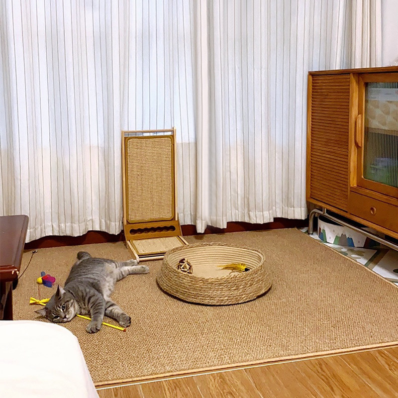 ペットマット 天然素材編み込み式猫用多機能ペットマット